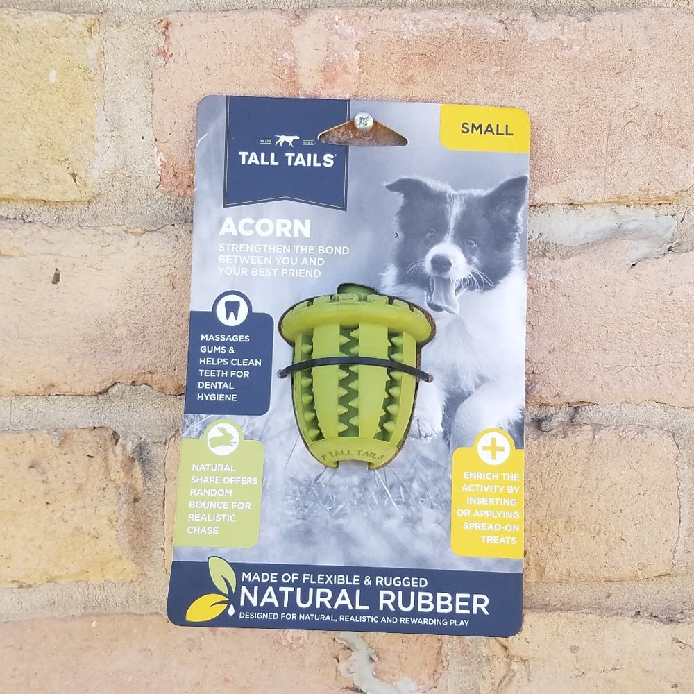 Tall Tails New Natural Rubber Acorn Toy